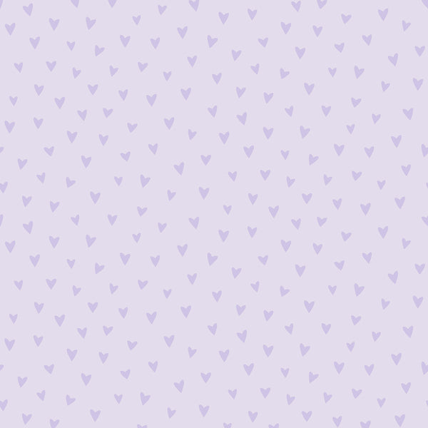 Malibu Sparkle Heart Wallpaper - Kids/Nursery Polka Dots - Lilac Glitter | Malibu Wallpaper