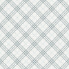 Malibu Diagonal Plaid Wallpaper - Kids/Nursery Plaid - Gray and Ocean Blue | Malibu Wallpaper