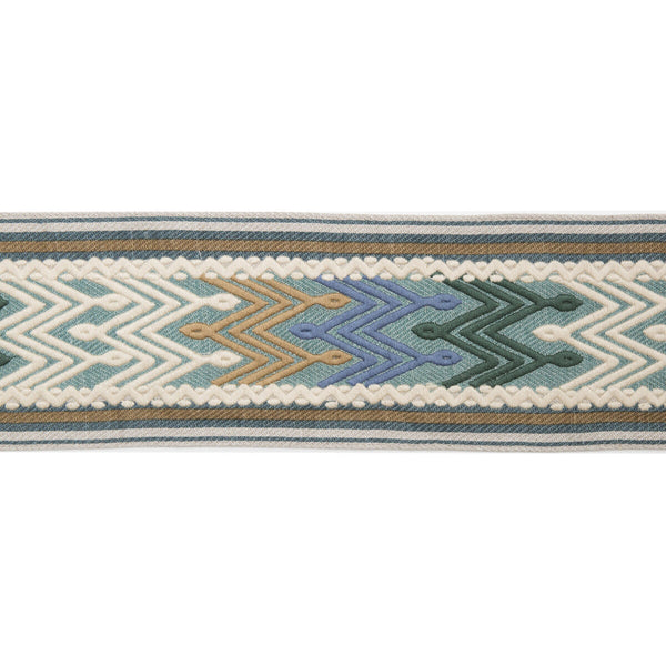 Munro - Teal Multi By Mulberry | Modern Country |  Trim Braid / Tape
