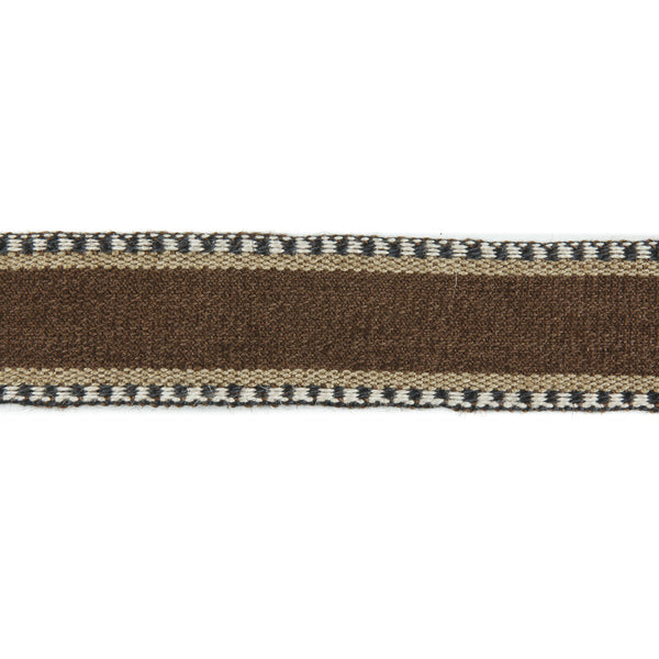 Irvine - Woodsmoke Brown By Mulberry | Modern Country |  Trim Braid / Tape
