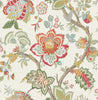 Malibu Bernadette Jacobean Wallpaper - Country Floral - Pomme & Antique Ruby