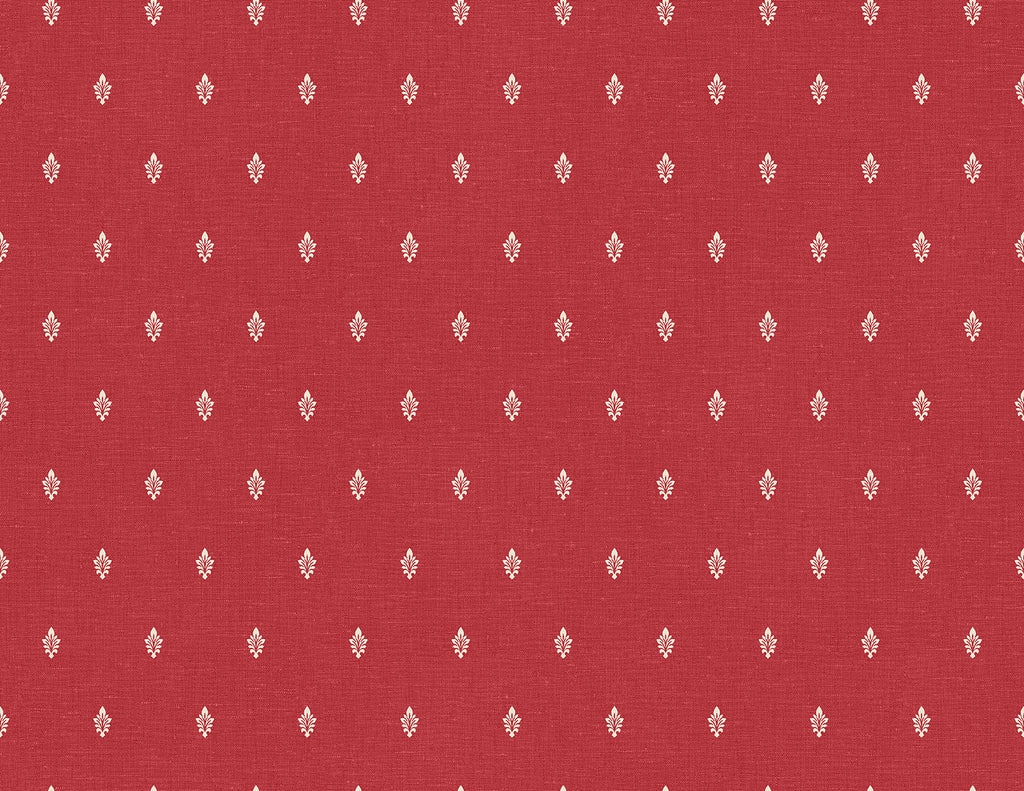 Malibu Petite Feuille Sprig Wallpaper - Country Floral - Antique Ruby