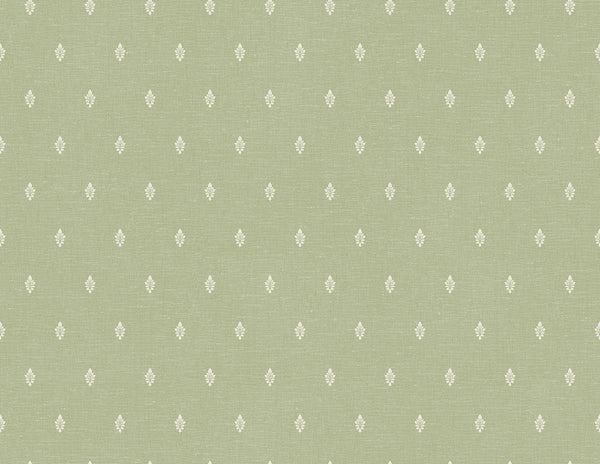 Malibu Petite Feuille Sprig Wallpaper - Country Floral - Pomme