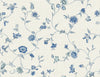 Malibu Florale Trail Wallpaper - Country Floral - French Blue