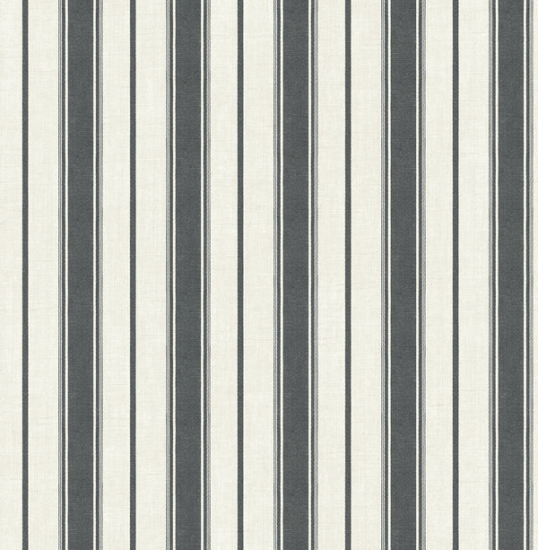 Eliott Linen Stripe Country Stripe - Poppy Seed | Architectural Wallcoverings