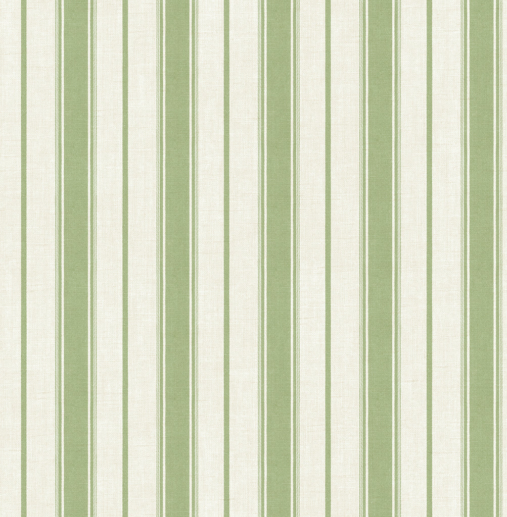 Fentucci Eliott Linen Stripe Wallpaper - Country Stripe - Pomme