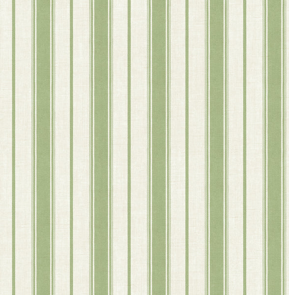 Fentucci Eliott Linen Stripe Wallpaper - Country Stripe - Pomme