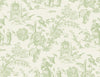 Malibu Colette Chinoiserie Wallpaper - Country Toile - Herb