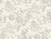 Malibu Colette Chinoiserie Wallpaper - Country Toile - French Grey