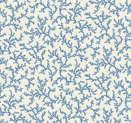 Corail Country Botanical - Denim Wash | Architectural Wallcoverings