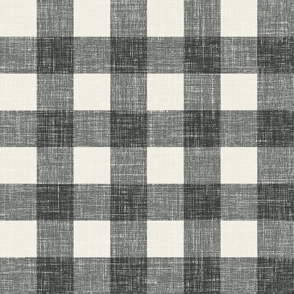 Bebe Gingham Country Plaid - Poppy Seed | Architectural Wallcoverings