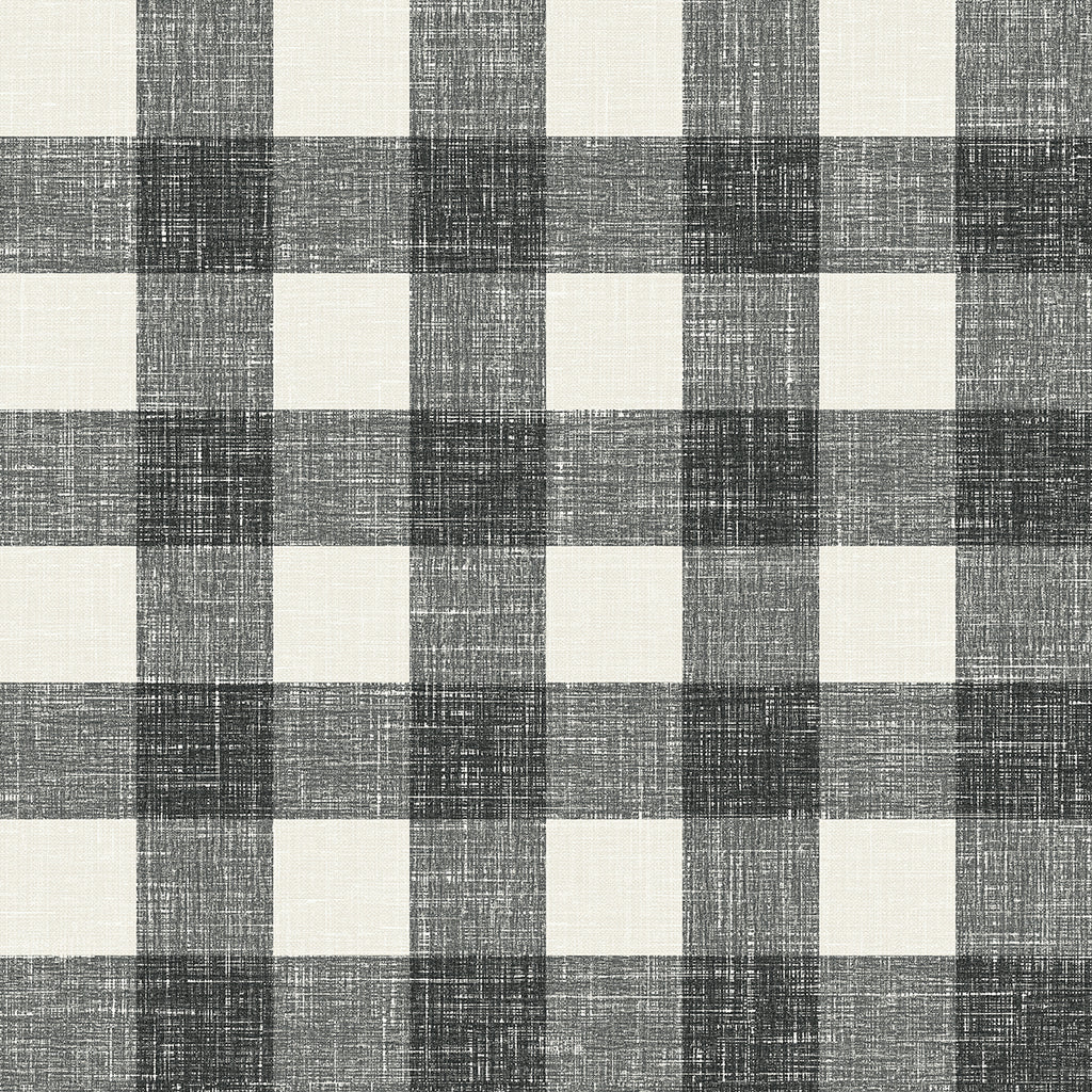 Malibu Bebe Gingham Wallpaper - Country Plaid - Poppy Seed