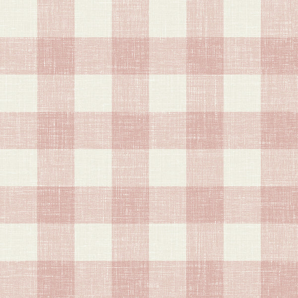 Bebe Gingham Country Plaid - Rustic Rouge | Architectural Wallcoverings