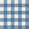 Malibu Bebe Gingham Wallpaper - Country Plaid - Denim Wash