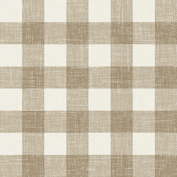 Bebe Gingham Country Plaid - Driftwood | Architectural Wallcoverings