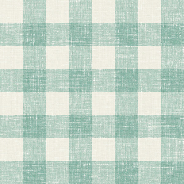 Bebe Gingham Country Plaid - Minty Meadow | Architectural Wallcoverings