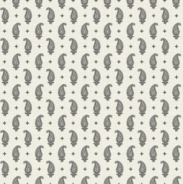 Malibu Maia Paisley Wallpaper - Country Botanical - Poppy Seed