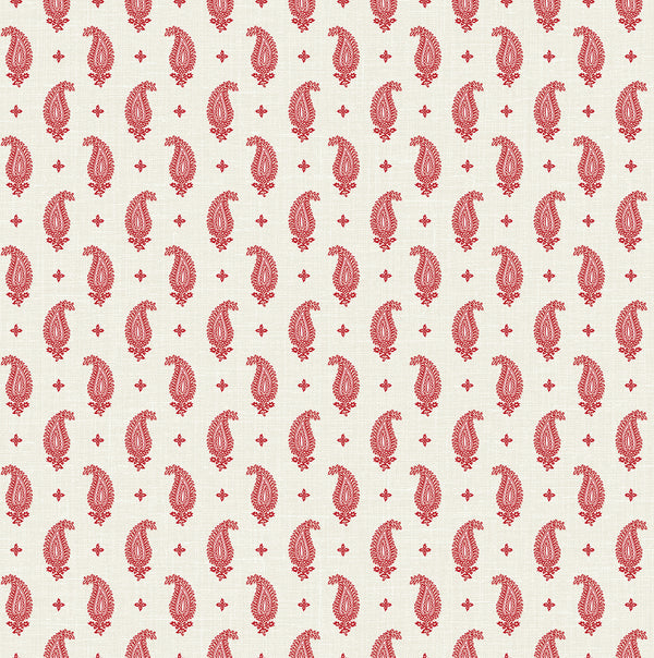 Maia Paisley Country Botanical - Antique Ruby | Architectural Wallcoverings