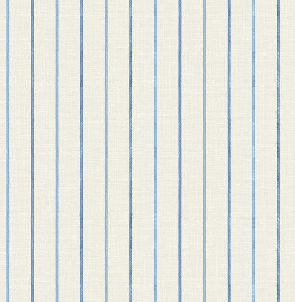 Andree Stripe Country Stripe - French Blue & Denim Wash | Architectural Wallcoverings
