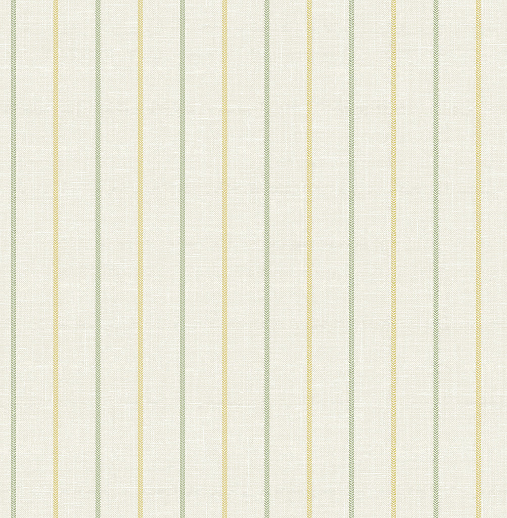 Malibu Andree Stripe Wallpaper - Country Stripe - Dandelion & Pomme