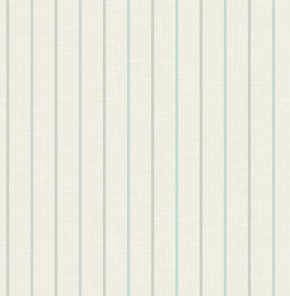 Malibu Andree Stripe Wallpaper - Country Stripe - Summer Sky & French Blue