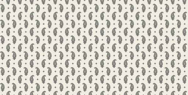 Fentucci Maia Linen Fabric - Country Botanical - Poppy Seed