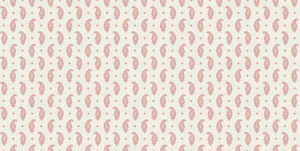 Fentucci Maia Linen Fabric - Country Botanical - Antique Ruby