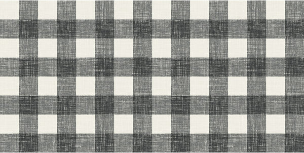 Fentucci Bebe Linen Fabric - Country Plaid - Poppy Seed