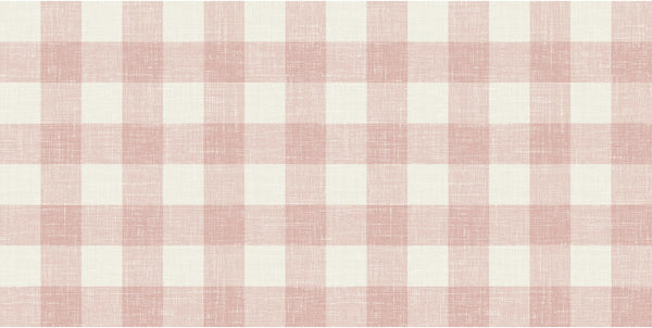 Fentucci Bebe Linen Fabric - Country Plaid - Rustic Rouge