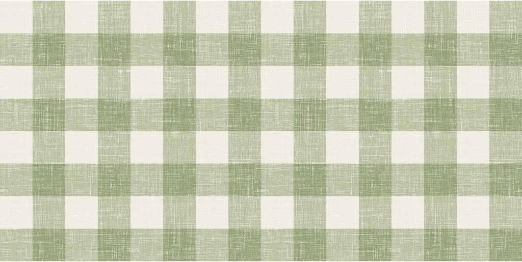 Fentucci Bebe Linen Fabric - Country Plaid - Herb