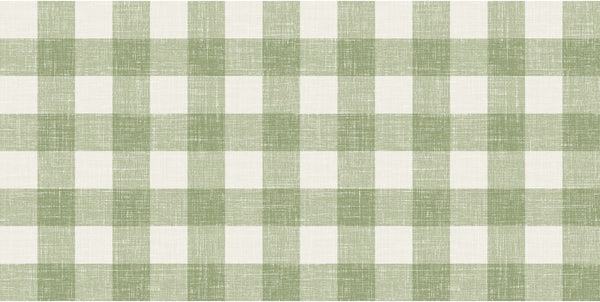 Fentucci Bebe Linen Fabric - Country Plaid - Herb