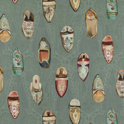 Babouches - Teal Teal By Mulberry | Mulberry Long Weekend |  Multipurpose Print