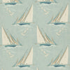 Round The Island - Blue Blue By Mulberry | Icons Fabrics |  Multipurpose Print