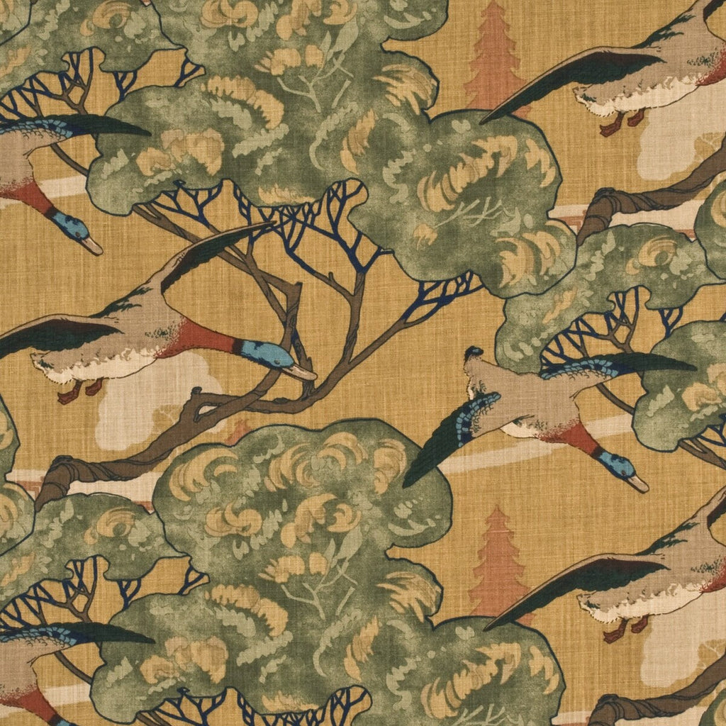 Samples and Purchasing available for Flying Ducks - Sand Beige By Mulberry | Mulberry Best Of |  Multipurpose Print at Designer Wallcoverings and Fabrics