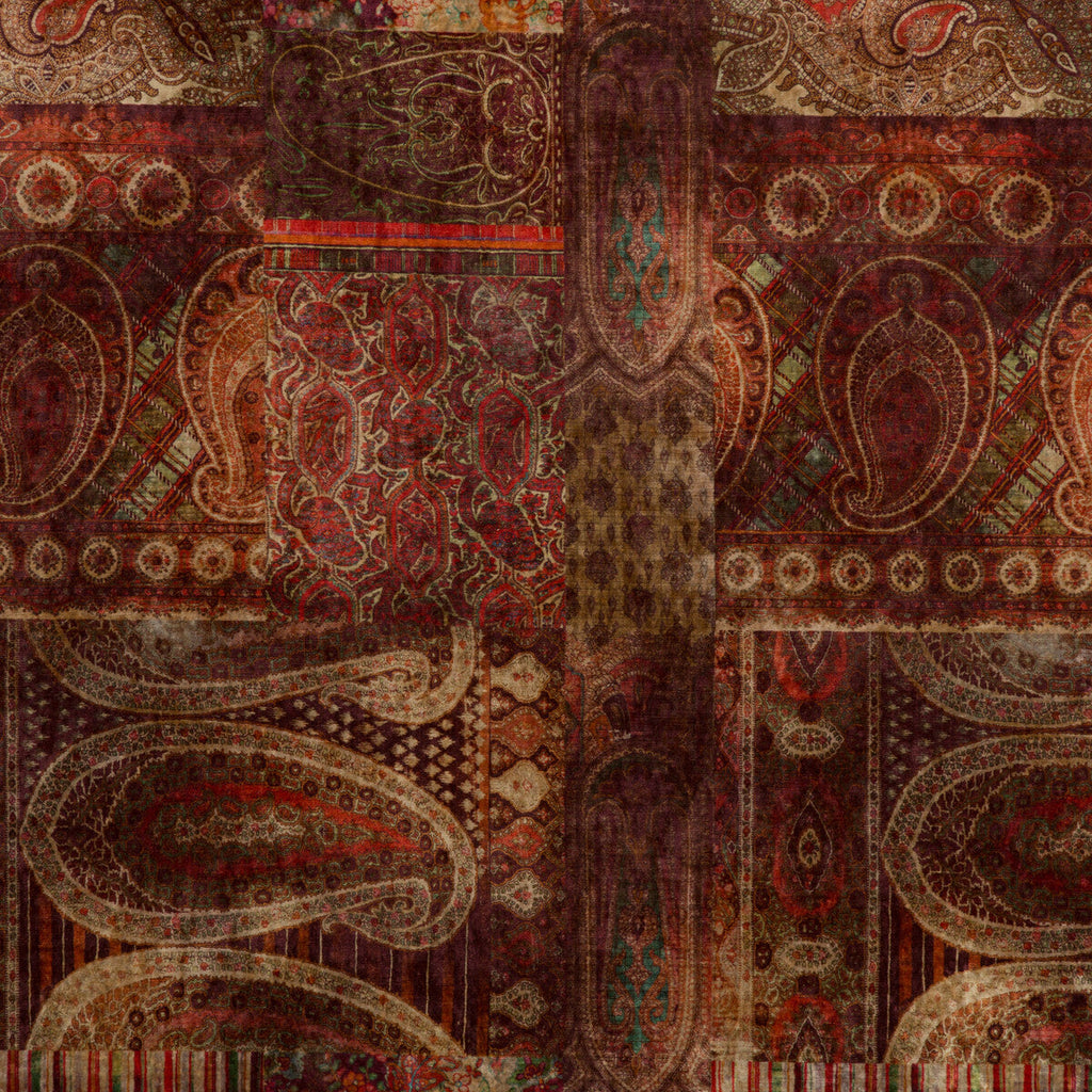 Samples and Purchasing available for Lomond Velvet - Red/Plum Red By Mulberry | Bohemian Romance |  Multipurpose Print at Designer Wallcoverings and Fabrics