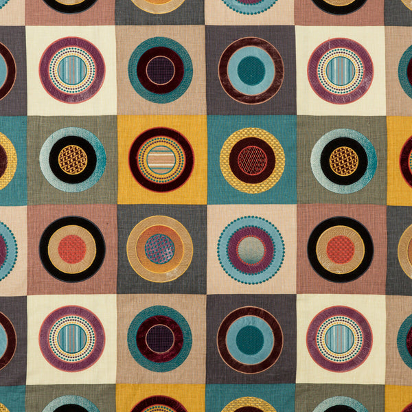 Dress Circle - Multi Multi By Mulberry | Bohemian Romance |Modern Geometric Drapery Embroidery
