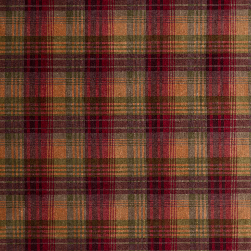 Samples and Purchasing available for Velvet Ancient Tartan - Plum Plum By Mulberry | Bohemian Weaves |  Multipurpose Velvet at Designer Wallcoverings and Fabrics