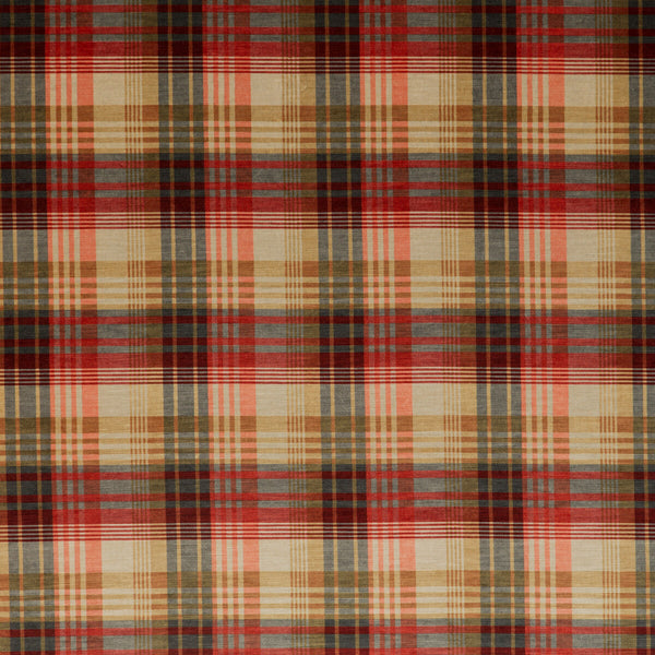 Velvet Ancient Tartan - Spice Orange By Mulberry | Bohemian Weaves |  Multipurpose Velvet