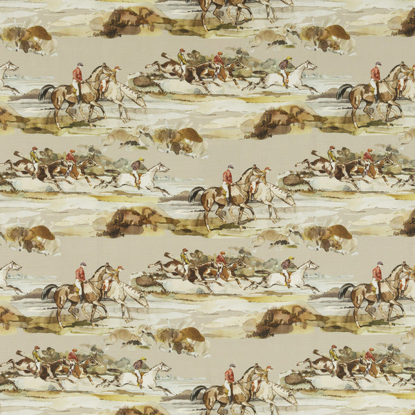 Morning Gallop Linen - Grey/Sand Grey By Mulberry | Festival |  Multipurpose Print