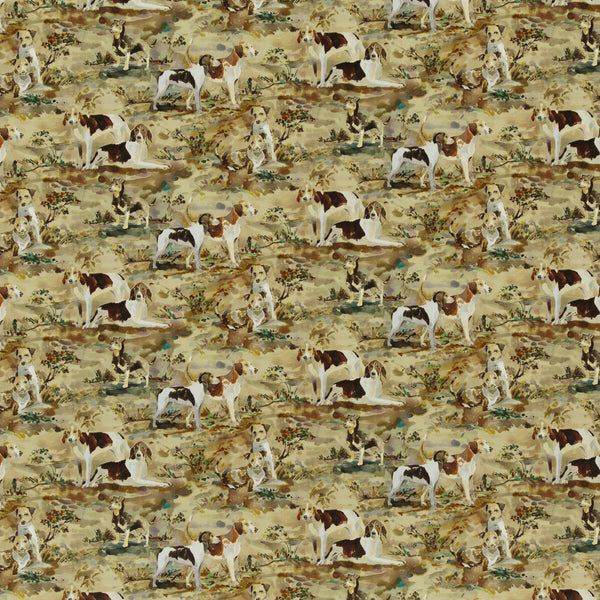 Mulberry Hounds Velvet - Multi Brown By Mulberry | Festival |  Multipurpose Print