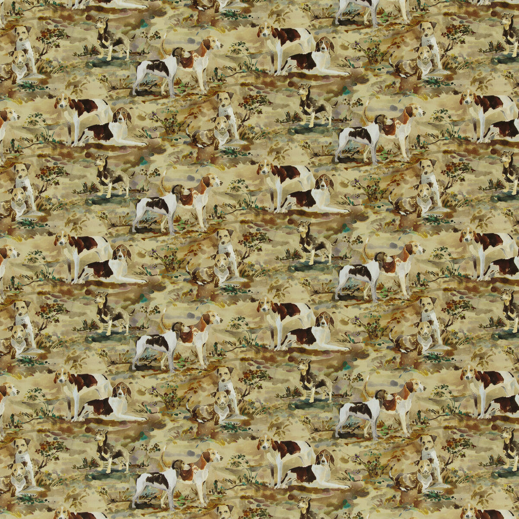Samples and Purchasing available for Mulberry Hounds Velvet - Multi Brown By Mulberry | Festival |  Multipurpose Print at Designer Wallcoverings and Fabrics