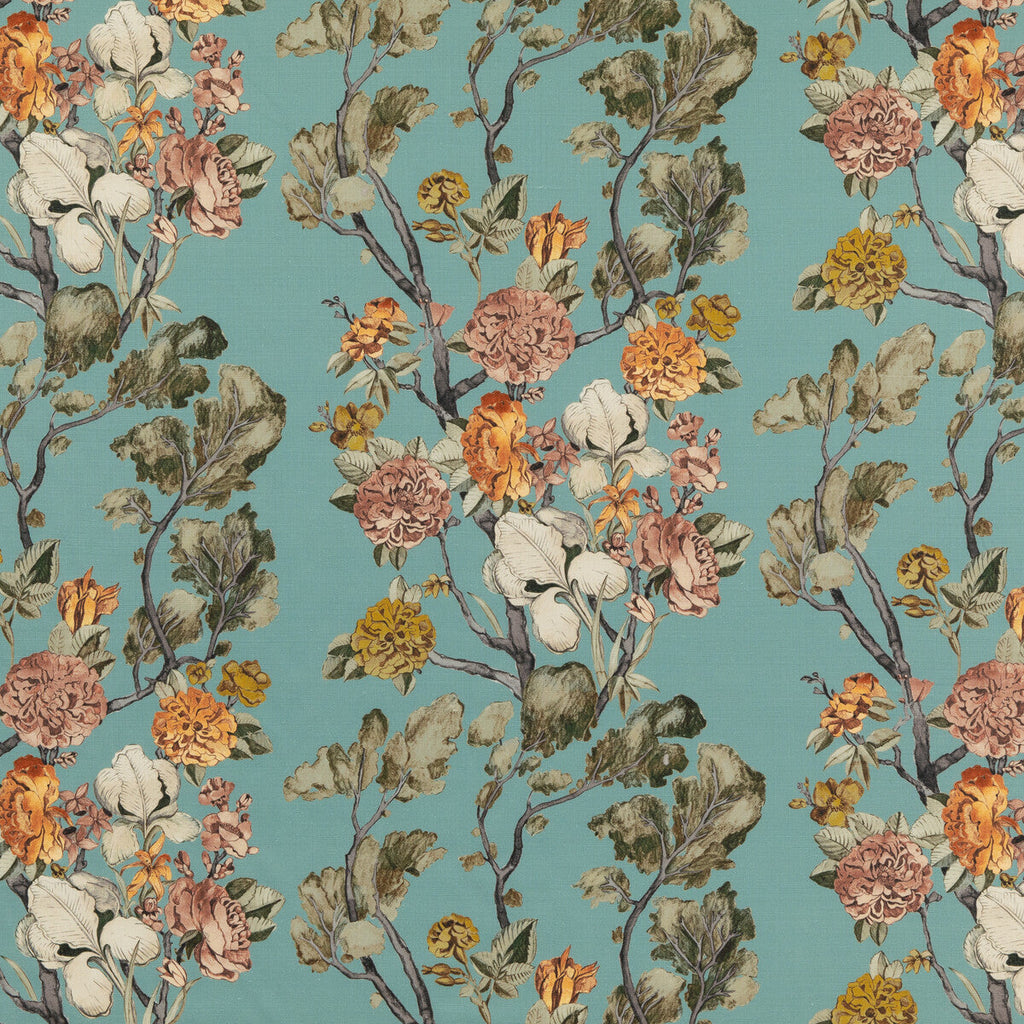 Samples and Purchasing available for Wild Side - Teal Teal By Mulberry | Modern Country Ii |Botanical & Floral  Multipurpose Print at Designer Wallcoverings and Fabrics