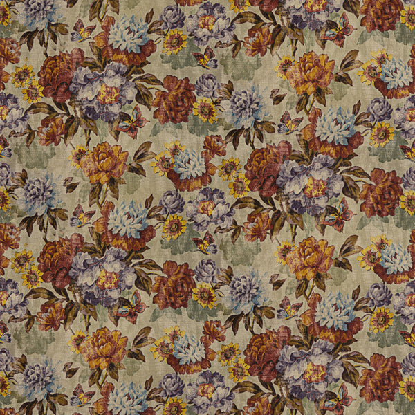 Botanica - Red/Plum Red By Mulberry | Modern Country Ii |Botanical & Floral  Multipurpose Print