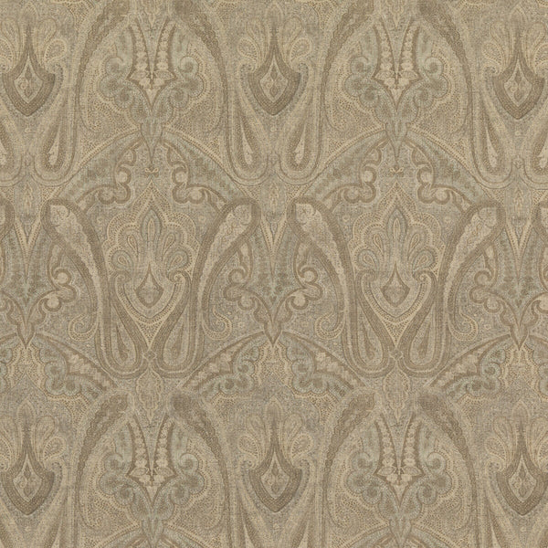 Canvas Paisley - Mineral Neutral By Mulberry | Modern Country Ii |Paisley  Multipurpose Print