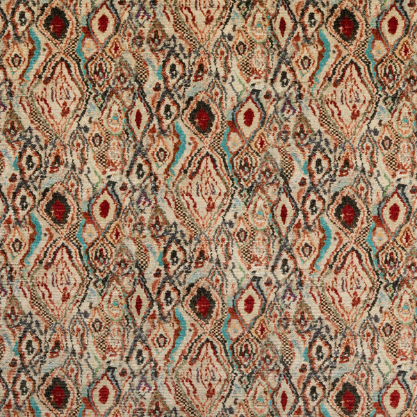 Paint Box - Teal/Spice Red By Mulberry | Modern Country Velvets |Global  Multipurpose Velvet