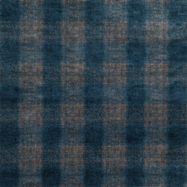 Highland Check - Indigo Indigo By Mulberry | Modern Country Velvets |Plaid / Check  Multipurpose Velvet