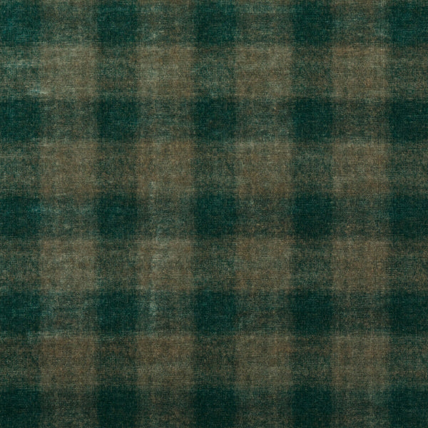 Highland Check - Teal Teal By Mulberry | Modern Country Velvets |Plaid / Check  Multipurpose Velvet