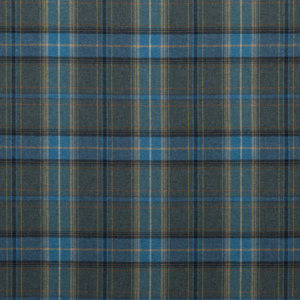 Samples and Purchasing available for Shetland Plaid - Blue Blue By Mulberry | Bohemian Romance | Plaid / Check Multipurpose Wool at Designer Wallcoverings and Fabrics