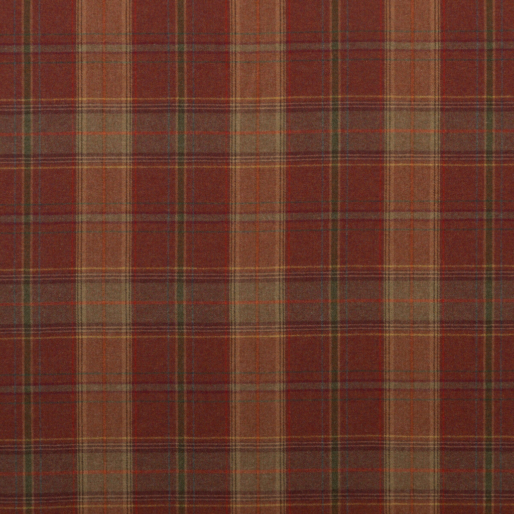 Samples and Purchasing available for Shetland Plaid - Russet Red By Mulberry | Bohemian Romance | Plaid / Check Multipurpose Wool at Designer Wallcoverings and Fabrics