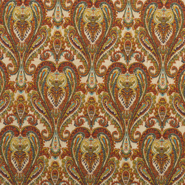 Bohemian Paisley - Multi Multi By Mulberry | Bohemian Romance |  Upholstery Weave